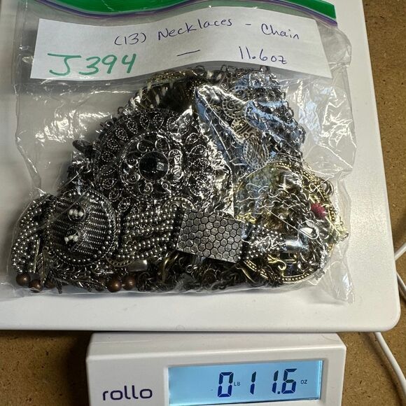 J394 Bulk Bundle of 13 Chain Necklaces - Picture 4 of 4